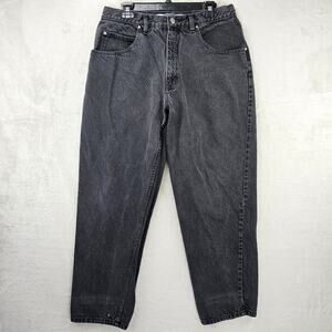 Vintage Anchor Blue Jeans Mens 36x32 (Fits 32x30) Black Baggy 90s Grunge USA